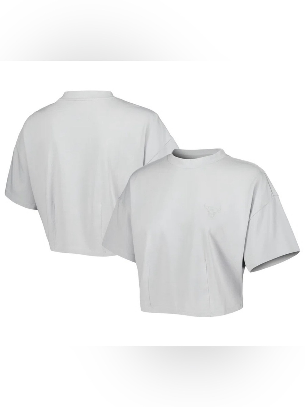 Chicago Bulls Lusso Women's Nola Faded Tonal Cropped T-Shirt NWT Size Medium